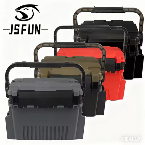 JSFUN 4 Colors S/L Large Fishing Box Organizer Multifunctional Bait Thickening Storage Box Fishing A