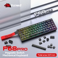 FREEWOLF F68PRO 8K Mechanical Keyboard ,Magnetic Switch,0.01mm RT Accuracy,128K Scan Rate,Customs RG