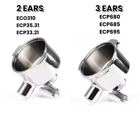 51MM 3 Ear Double Spout Coffee Portafilter Filter Holder Delonghi For Dedica EC680/685 51MM 2 Ear fo