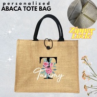 TOTE BAG - COD - Personalized Tote Abaca Burlap Jute Bag - FREE NAME PRINT - FREE Templates - Souven