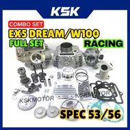 Block+Head Ex5 Dream Spec 53/56 Combo Set Full(blok wave100 ex5 dream 53 56 racing combo set espada 