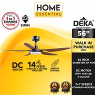 Deka Kronos 56" DC Motor 14 Speeds 5 Blades Ceiling Fan F5DC | F5DC L