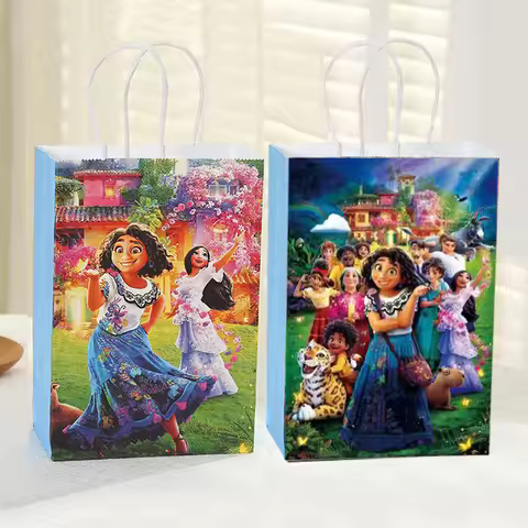 48/24/12/6PCS Disney Movie Encanto Birthday Party Decor Handle Bag Candy Box Supplies For Kids Birth