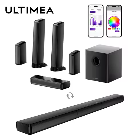 ULTIMEA 7.1 Surround Sound Bar with 2 Surround Speakers & 6.5" Subwoofer, Surround Sound System for 