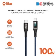 Cable Type C to Type C OLIKE D106CC 100W Black Blue