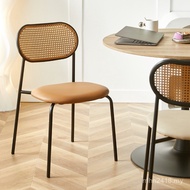 B & B Dining Chair Art Chair Dining Table Cafe Rattan Woven w & Designer Household Iron Retro Nordic
