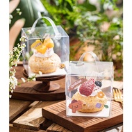 3/4/5 Inch Clear Acetate Cake Box With Handle / Mini Cake Box Clear Square Box