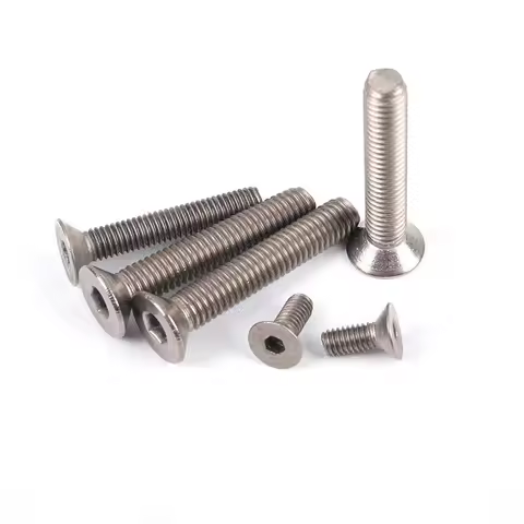 10pcs/lot DIN7991 Titanium hex socket flat countersunk head screw M2 M2.5 M3 M4 M5 M6