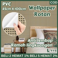 LYTTE | Woven Rattan Wall Sticker Wallpaper / Waterproof Rattan Webing Sticker Wallpaper / Kitchen B