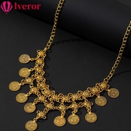 LVEROR Tassel Necklace, Vintage Bohemian Style Coin Necklace, Multipurpose Versatile Bohemian Neckla