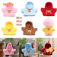 UMISTY 30/40/50cm Plush Toy Clothes Doll Supplies Cute Animal Dolls Yellow Duck Overalls Sweater Dol