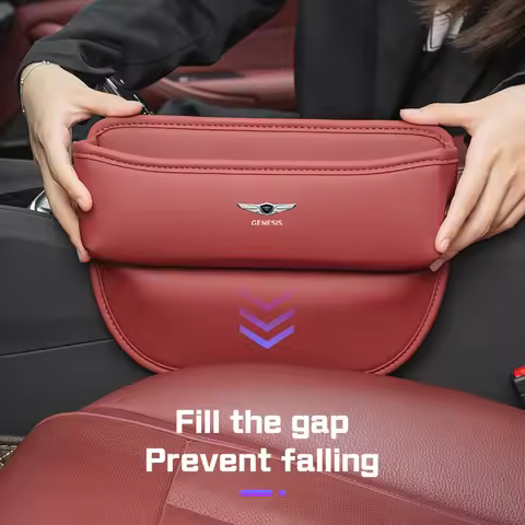 Car Seat Gap Organizer Center Console Side Storage Box for Genesis G80 GV70 GV80 GV60 G70 Essentia N