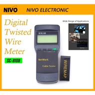 SC-8108 Digital Twisted Wire Meter tester Cat 6 Cat5E RJ45 STP UTP LAN Phone Coaxial Network Cable T
