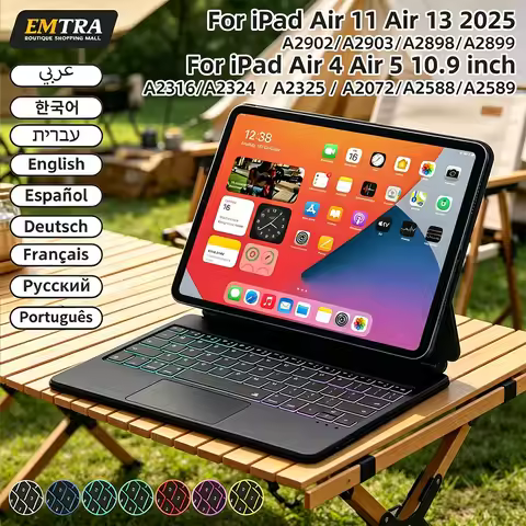 New Wireless Magic Keyboard Cover for iPad 10/11th A16 2025 Smart Case for iPad Pro 11 Air 4 5 6 Bac