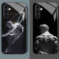 Angel Perseu azrael Glass Phone Case For Samsung Galaxy A55 A54 A35 A36 A14 A53 A15 A34 A25 A06 A05 