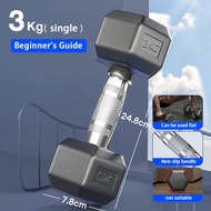 【SSL】Dumbbells Hexagon 3 kg. 7.5 kg. PVC Hex Rubber Dumbell Fix Suitable for both women and men use