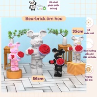Bearbrick Assembly bearbrick Model Hugging Flower Assembled bearbrick Model Hugging Bear Flower Toy Assembled Puzzle Store