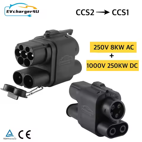 EVcharger4U CCS2 to CCS1 Charger Adapter Convertor CCS Combo 2 EV Charging Adaptor Compatible with U