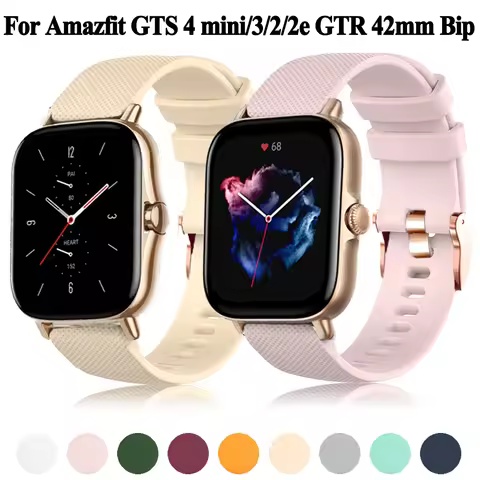 Replacement Band For Amazfit GTS 4/2 Mini Strap Silicone Strap For Amazfit Bip U S GTS 3 Strap GTS G