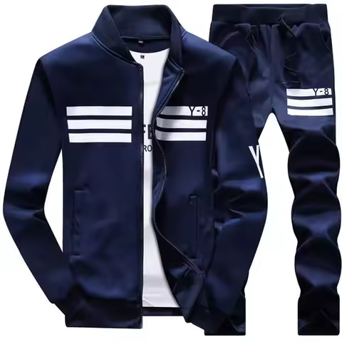 Men's Sporting Suit Casual Tracksuit Men Spring Autumn Sportswear 2PC Sweatshirt +Pants Clothing Set