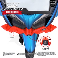 Aerox Alpha Turbo LED Light Winglet - Exie Art Motorcycle Front Winglet Aerox V1 Aerox V2 Aerox V1 C