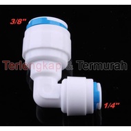 1/4" x 3/8" Tube Push fit Union Elbow (15-C) RO Connector/