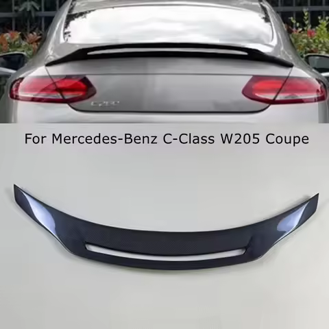 C Class 2DOORS GT Style Carbon Fiber Rear Spoiler For Mercedes Benz W205 Coupe 2015+ C63 AMG C200 C2