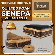 Quilted Senepa with Belt Strap (15 Feet / 450 cm Long) Matte Beige (7cm Width)
