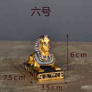 Creative Sphinx ตกแต่งรถอียิปต์ของที่ระลึกประติมากรรมรูปปั้น Lion-faced ฟาโรห์ Tutankhamun ตกแต่งบ้า