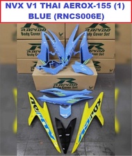 Cover Set Rapido Yamaha NVX V1 Thai Aerox-155 (1) Blue Matt Black NVX155 V1 NVX 155 aeorx155(1) Silver / Motor Accessories