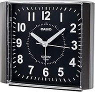 CASIO TQ-482-1JF Alarm Clock, Black, Standard, Analog, Electronic Sound Alarm with Light