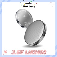 3.6V LIR2450 LIR 2450 Lithium Ion Battery Rechargeable Battery 120mAh For Remote Control Watch Butto