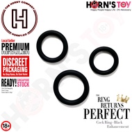 The Horny Company - 3 Cock Ring Triple Silicone Cock Ring Men Sex Longer Erection Better Sex Horns Toy