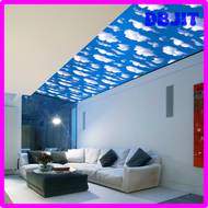 DBJIT โมเดิร์นเรียบง่ายสีฟ้าเมฆสีขาวท้องฟ้า Wallpaper PVC ห้องนั่งเล่นห้องน้ำห้องนอนเด็กสติกเกอร์กัน
