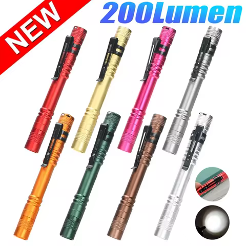 Small Mini LED Flashlight Handheld Pen Light Flashlight Tactical Pocket Torch PenLight with Clip Led