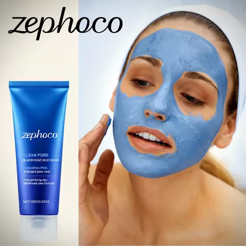 Pore Cleaning Mud Mask Blackhead Remover With AHA BHA PHA Peel Off Deep Cleansing Exfoliator For Oil