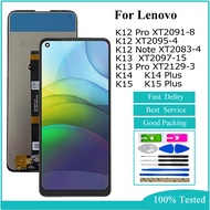 LCD For Lenovo K12 Pro XT2091-8 K12 XT2095-4 K12 Note XT2083-4 K13 K13 Pro XT2129-3 K14 K14 Plus K15