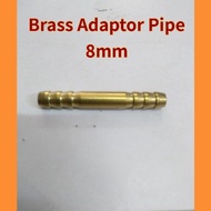 Brass adaptor pipe 8mm (5/16)/paip Sambung/软管接头