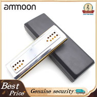 Swan 2-in-1 Harmonica Mouth Organ Dural Key ของ C & G 24 Double holes Reed พร้อมผ้าทำความสะอาดกล่องเ