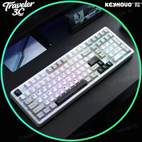 YUNZII AL98 Aluminum Alloy Three Mode Wireless Mechanical Keyboard DIY Switch Hot Swap 8000mah Gaske