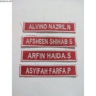 Custom Embroidery Name Bet Computer Embroidery MAX 02 889 Neat Stitching Size 1.8x8.5cm Uniform Attr