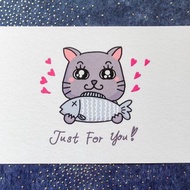 小彤畫集 - 貓咪 Just for you - 明信片