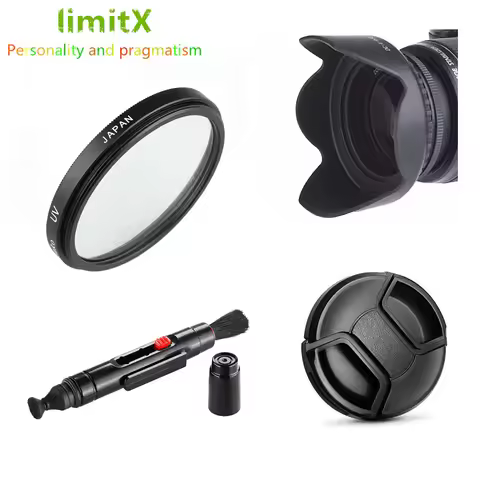limitX UV Filter + Lens Hood Cap + Cleaning Pen for Nikon Coolpix P1000 P1100 Digital Camera