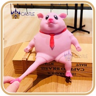 Squishy Toys Pig Boss Kawaii Pink Pigs Antistress Funny Toys Squeeze Rubber Pink Piggy Cute Stress Relief Toys