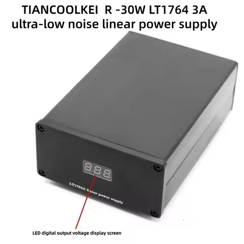 TIANCOOLKEI 30W LT1764 Ultra-Low Noise HIFI Audio Decoder Linear Voltage Regulator Power Supply out 