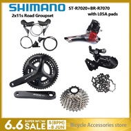 SHIMANO 105 R7000 R7020 Hydraulic Disc Brake Groupset 2x11s Road Bike R7100 Cranket R7020 Shifter R7