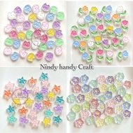 10pcs Star Tulip Flower Acrylic Beads - Tulip Beads - Flower Beads