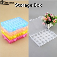[SG SELLER] 24 Compartment Storage Box Practical Adjustable Plastic Case for Bead Rings Jewelry Embr