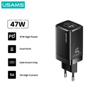 USAMS T41 CC137 Usb+Type-C Fast Charger Adapter 47W