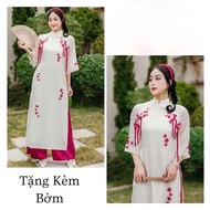 Modern Thann Truc ao dai, straight ao dai, 4 flaps, CNY ao dai, photography ao dai, spring ao dai, S